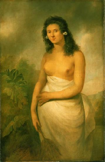 John Webber The Tahitian Princess Poedua, the daughter of Orio, Chief of Raiatea oil painting image